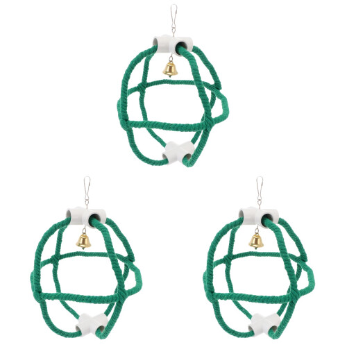 3Pcs Brinquedo Suspenso Para Pássaros, De Algodão 1