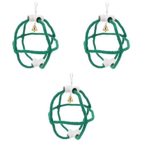 3Pcs Brinquedo Suspenso Para Pássaros, De Algodão 2