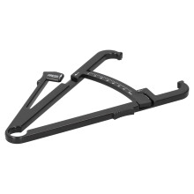 Unisex Body Fat Caliper in Black Plastic Metric Skinfold Measurement Tool
