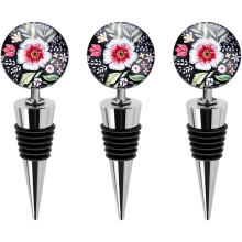 Tappi per bottiglie di vino, set da 3 tappi per vino in acciaio inossidabile, regalo perfetto per gli amanti del vino, adatti a varie occasioni tra