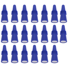 Rolhas de vinho com design flexível, antiaderentes e reutilizáveis, ideais para manter o vinho fresco em qualquer lugar. Feitas de silicone com