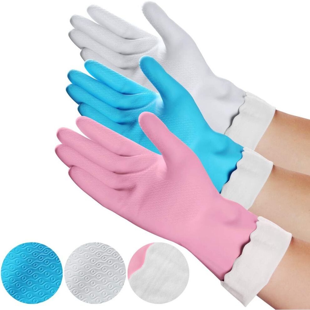 Color-Coded Cleaning Gloves, Durable & Comfortable, Non-Slip Design, Secure Grip, Latex Free, Cotton Lining, Multipurpose Gloves for Kitchen, Bathroom-image-OPC-PMVCS68-NEW