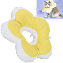 Blumenförmiger wasserdichter Tierrecover-Collar Gelb L für Hunde und Katzen