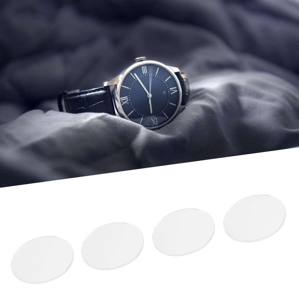 4Pcs Flat Watch Glass 28-29.5Mm Double Domed Transparent Sapphire Crystals 8751359735946
