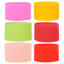 6 Unidades Funda Silicona Para Botella Bebé Aislamiento Protector