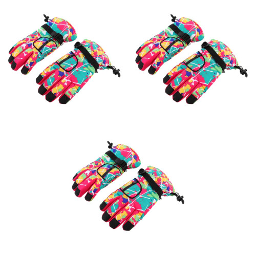 3 Piezas Impermeable Para Esquí Mujer Rosa 2