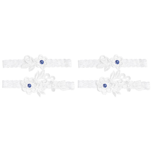 2 Pares De De Encaje Para Con Diamantes De Imitación 1