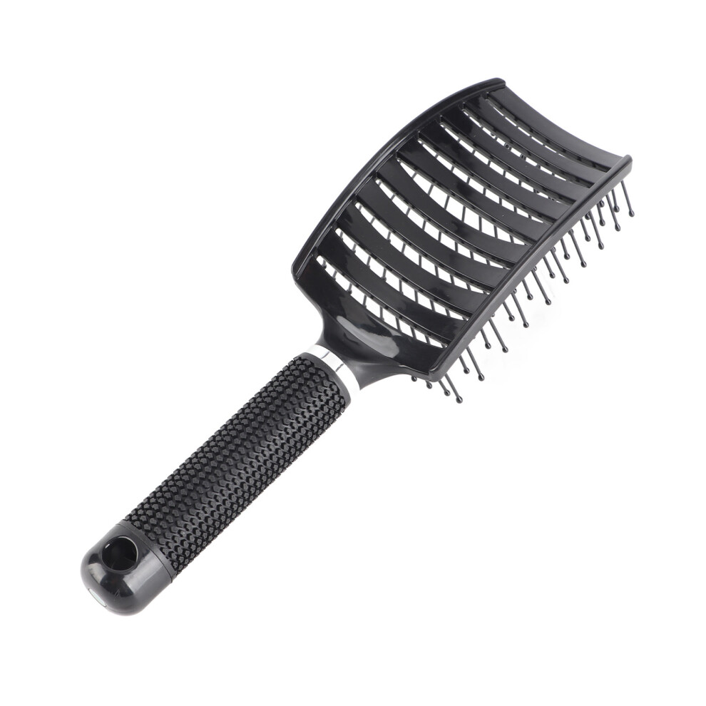Black Curved Massage Hair Comb Anti-Skid For Wet & Dry Hair