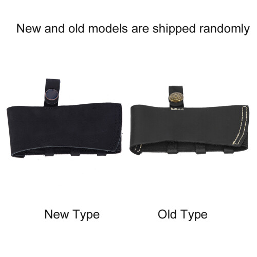 Universal Black Leather Motorcycle Shift Guard Boot Protector 13x5.5cm 2