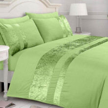 (Sage, King) Luxury CRUSH Velvet Duvet Cover with Pillow Case Bedding Set - Elegant Comfort for Your Bedroom sets comfy bed duvetcoverset hotel