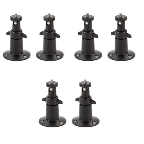 6 Pièces Support Mural Réglable Pour Caméra Et CCTV (Noir) 2