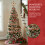 Living And Home 7FT/2.1M Snow Flocked Slim Christmas Tree with Pine, Berries& Foldable Metal Stand 4