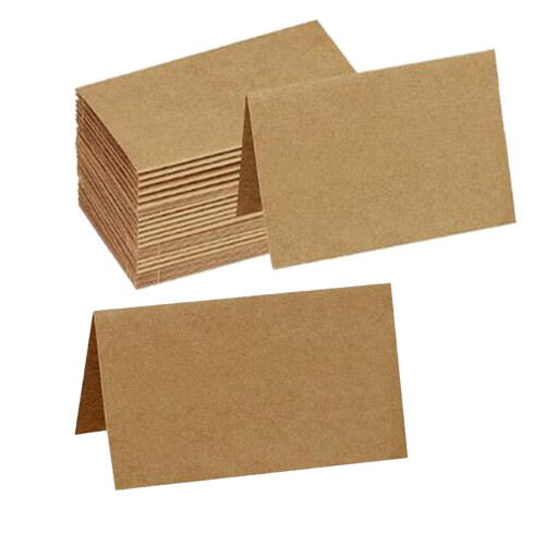 70 Pièces Affichage Nom Carte Kraft