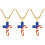 3 Pièces Pendentif Croix Américain Or 4