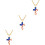 3 Pièces Pendentif Croix Américain Or 5