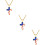 3 Pièces Pendentif Croix Américain Or 9