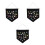 3 Pezzi Pin Display Bandiera Spilla Badge Canvas Nero/M 8