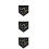 3 Pezzi Pin Display Bandiera Spilla Badge Canvas Nero/M 5