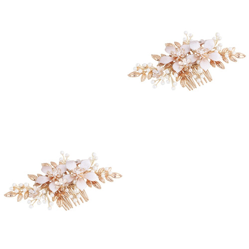 2 Pezzi Pettini Sposa Con Accessorio Per (S8106) 2