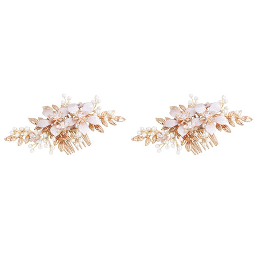 2 Pezzi Pettini Sposa Con Accessorio Per (S8106) 1