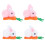 4 Pezzi Peluche Cartone Animato 3