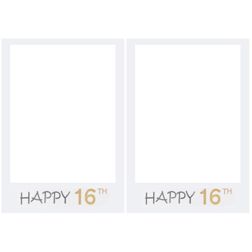 2 Pezzi Happy 16 Per Photobooth Compleanno 1