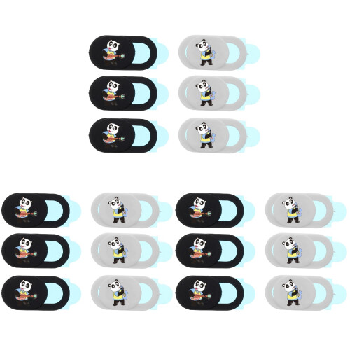 18 Pezzi Webcam Scorrevole Panda Blocco Anti Spionaggio 2
