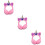 3 Pezzi Paraurti A In Rosa 9