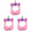 3 Pezzi Paraurti A In Rosa 2