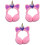 3 Pezzi Paraurti A In Rosa 3
