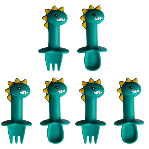 3 Set Cucchiai E Forchette In Silicone Per Bambino 1