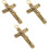 3Pcs Pingente Forma De Cruz Com De Jesus Para Chaveiro 3