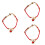 3Pcs Adorável Do Rato Jóia Colar Pulseira Para 6