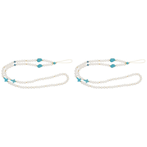 2 Pcs Colar Para Com Conta Decorativa E Corrente Longa 1
