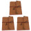 3Pcs Álbum De Fotográfico Com Capa Couro Pu 2