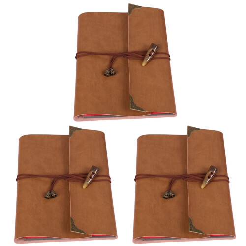 3Pcs Álbum De Fotográfico Com Capa Couro Pu 1