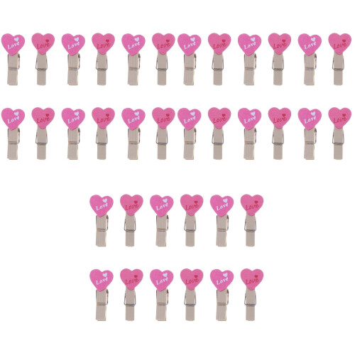 144 Peças Prendedores Amor Madeira Diy 2