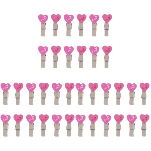 144 Peças Prendedores Amor Madeira Diy 1