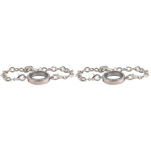2 Unidades Pulseira Com Pingente De Prata 1