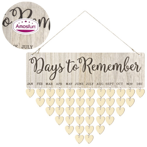 2 Unidades Quadro Days To Remember Calendário DIY 1