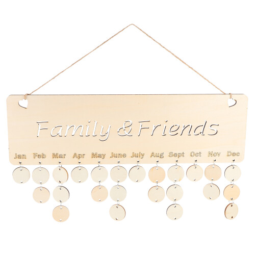 6Pcs Madeira Calendário De Lembranças Para Aniversários E Bodas 1