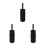 3Pcs 550Ml Garrafa De Com Saco Isolado E Suporte (Preto) 5