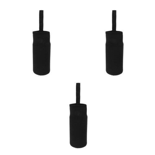 3Pcs 550Ml Garrafa De Com Saco Isolado E Suporte (Preto) 1