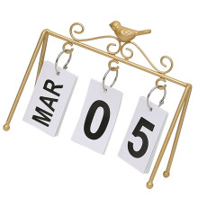3Pcs Enfeite Calendário Com Ferro Para Escritório Presente