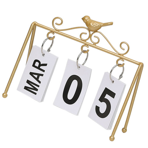 3Pcs Enfeite Calendário Com Ferro Para Escritório Presente