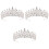 3Pcs Coroa De Noiva, Faixa , Acessório Prata E 3