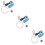 3Conjuntos Mini Aerador USB Para De Multicolorido 9