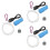 3Conjuntos Mini Aerador USB Para De Multicolorido 6