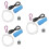 3Conjuntos Mini Aerador USB Para De Multicolorido 7