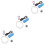 3Conjuntos Mini Aerador USB Para De Multicolorido 5